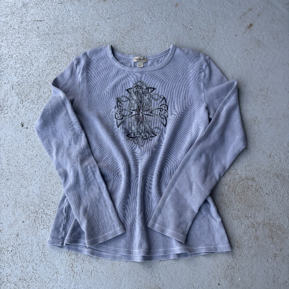 Gray Long Sleeve  Top